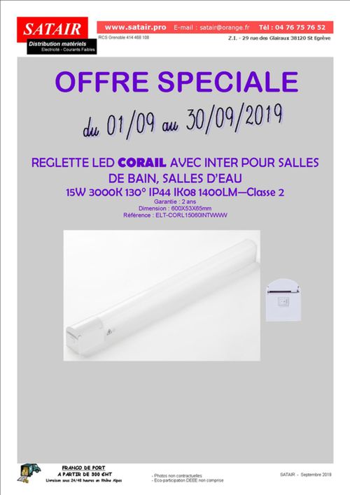 Offre sp&eacute;ciale R&eacute;glettes CORAIL