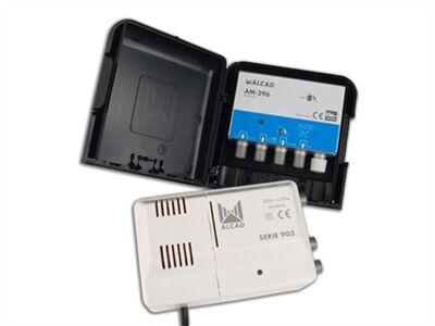 KIT PREAMPLIFICATEUR 5G 2E U + DAB-FM 32DB 2S + ALIMENTATION - (C21-48) - BO296