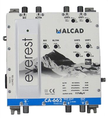 AMPLIFICATEUR EVEREST 4 E/1S 2UHF-BIII-BI/FM, r&eacute;j. LTE700 - CA662