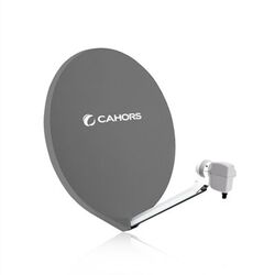 ANTENNE SATELLITE 80CM FIBRE MS UNIVERSEL GRISE FIX. METAL - 0140797