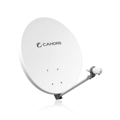 ANTENNE SATELLITE 70CM FIBRE UNIVERSEL BLANC FIX. METAL - 0140901