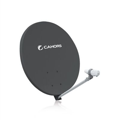 ANTENNE SATELLITE 70CM FIBRE UNIVERSEL GRISE FIX. METAL - 0140902