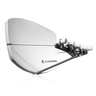 ANTENNE SATELLITE BIG BISAT BLANCHE 4 SUPPORTS LNB - 0140955