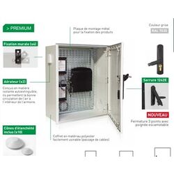 COFFRET PR&Eacute;-&Eacute;QUIP MINIPOL MN642-3P H600xL400xP230 IP54 IK10 GRILLE - 0145201