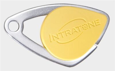 BADGE ELECTRONIQUE MIFARE INOX COULEUR JAUNE - 08-0105