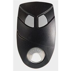 T&Eacute;L&Eacute;COMMANDE HF 2 CANAUX INSERT INOX GRAV&Eacute; NOIRE - 09-0101