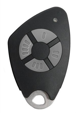 TELECOMMANDE 4 CANAUX BI-TECHNOLOGIE MIFARE INSERT ALU GRAV&Eacute; NOIR - 09-0115