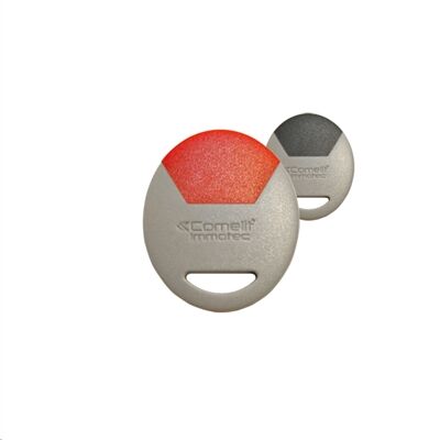 CLE RESIDANT MIFARE GRIS/ROUGE- CLE/GR