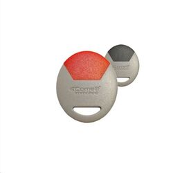 CLE RESIDANT MIFARE GRIS/ROUGE- CLE/GR