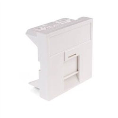 PLASTRON DROIT POUR EMBASE TYPE "KEYSTONE" 45x45 AVEC VOLET 1 PRISE - PLDF854NU