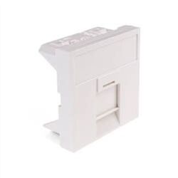 PLASTRON DROIT POUR EMBASE TYPE "KEYSTONE" 45x45 AVEC VOLET 1 PRISE - PLDF854NU