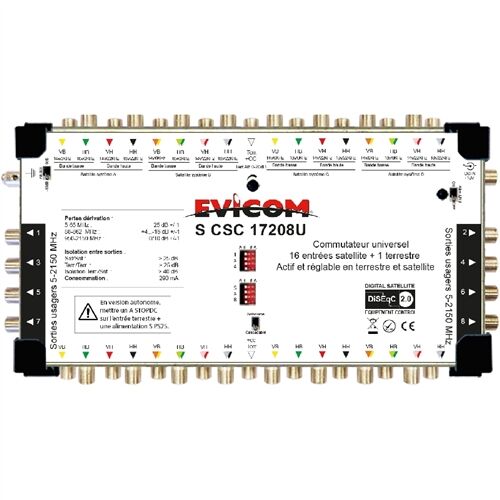 COMMUTATEUR UNIVERSEL CASCADABLE /TERMINAL 17 IN 8 OUT - SCSC17208U