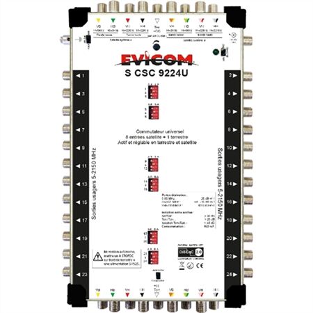 COMMUTATEUR UNIVERSEL CASCADABLE / TERMINAL 9 IN 24 OUT - SCSC9224U
