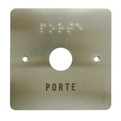 FACADE INOX GRAVEE PORTE 85X85 - TFAC07/B