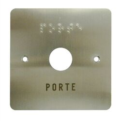 FACADE INOX GRAVEE PORTE 85X85 - TFAC07/B