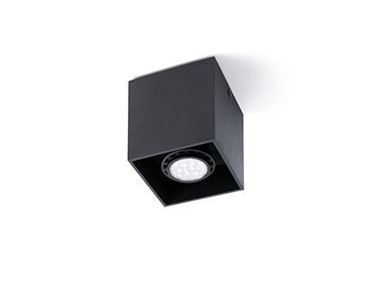 SUPPORT DE SPOT SAILLIE CARRE TECTO 1 x GU10 IP20 CLASSE I NOIR - 63271