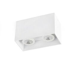 SUPPORT DE SPOT SAILLIE TECTO 2 x GU10 IP20 CLASSE I BLANC RECTANGULAIRE - 63272