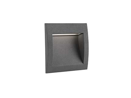 APPLIQUE LED SEDNA-3 3W 3000K 122LM 70� IP65 CLASSE I ALU GRIS FONCE - 70148