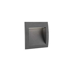 APPLIQUE LED SEDNA-3 3W 3000K 122LM 70� IP65 CLASSE I ALU GRIS FONCE - 70148