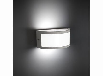 APPLIQUE NEGUS 1XE27 IP54 CLASSE 1 ALU GRIS / OPALE - 70696