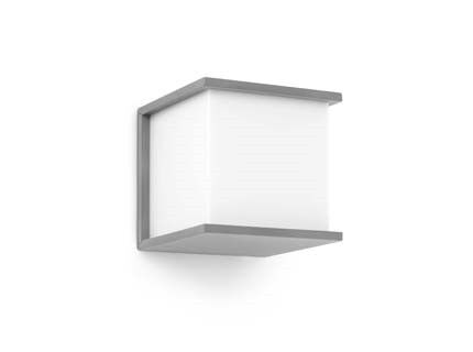 APPLIQUE KUBICK 1XE27 IP44 CLASSE 1 GRIS / OPALE - 70715