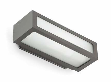 APPLIQUE NATRON 1XE27 IP54 CLASSE I GRIS FONCE / OPALE - 70887