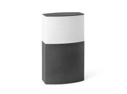 BORNE DATNA 1 x E27 IP44 CLASSE I GRIS FONCE / OPALE 300mm - 74441