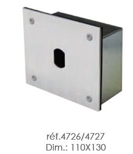 PLATINE INOX ENCASTREE POUR LECTEUR VIGIK - 4727