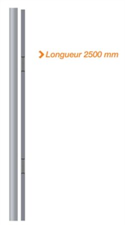 BANDEAU VENTOUSE ELECTROMAGNETIQUE 2500 MM AS 2 x 600 lbs 12/24V DC - EMDH2500C