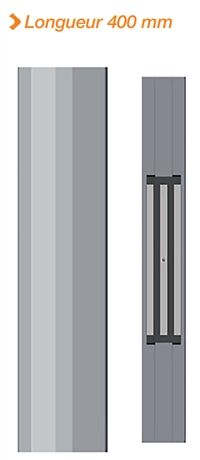 BANDEAU VENTOUSE ELECTROMAGNETIQUE 400 MM AS 600 lbs 12/24V DC CTC - EMDH400C