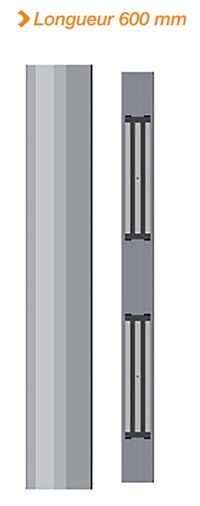 BANDEAU VENTOUSE ELECTROMAGNETIQUE 600 MM AS 2 x 600 lbs 12/24V DC - EMDH600C