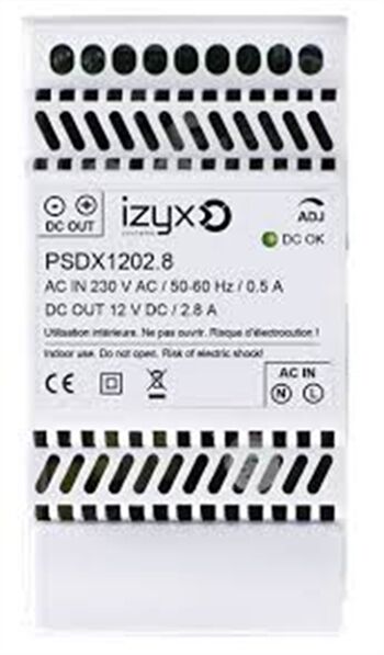 ALIMENTATION RAIL DIN 240V AC / 12-14 V DC / 2.8A - 3 MODULES - PSDX1202.8