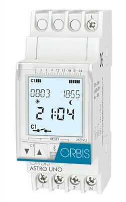 HORLOGE ASTRONOMIQUE 230VAC ASTRO UNO 1 CONTACT GRAND &Eacute;CRAN LCD - OB178112