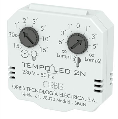 MINUTERIE LED 2 NIVEAUX POUR MONTAGE DISSIMUL&Eacute; 230V TEMPO LED 2N - OB200008