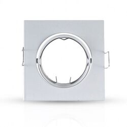 SUPPORT DE SPOT ORIENTABLE CARRE BLANC ALUMINIUM 84x84 - 7708