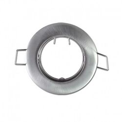 SUPPORT DE SPOT FIXE ROND ARGENT ALUMINIUM �77 - 7709