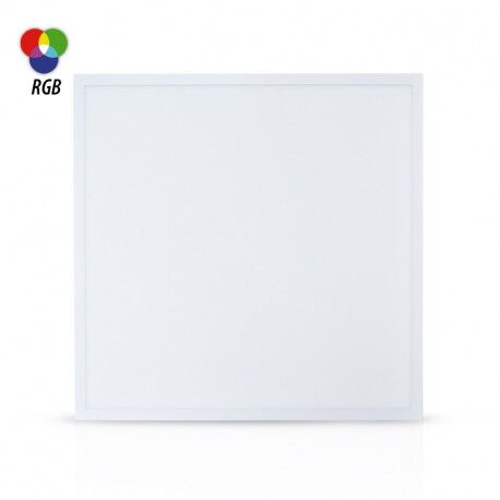 DALLE LED 600x600 RGB 40W IP44 IK06 BLANC + T&Eacute;L&Eacute;COMMANDE - 77680