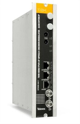 ENCODEUR/MODULATEUR IP Twin (MPEG2/4) 2E HDMI + 2E CVBS/2S IP OU COFDM - 563852