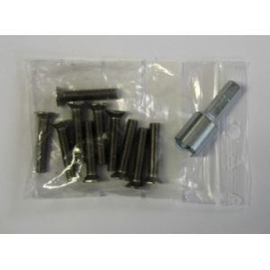 KIT 10 VIS M5/25 + 1 EMBOUT POUR PLATINE INOX - 500272