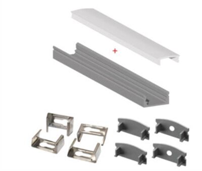 KIT PROFIL&Eacute; ALU 2M SAILLIE POUR RUBANS LED <12MM HAUTEUR 7,8MM - 890021L