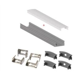 KIT PROFIL&Eacute; ALU 2M SAILLIE POUR RUBANS LED <12MM HAUTEUR 7,8MM - 890021L