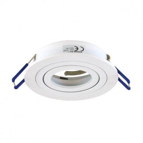 SUPPORT DE SPOT ROND ORIENTABLE 30� ALU BLANC �92 - 77141