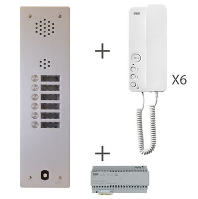 KIT COLLECTIF AUDIO 2VOICE 1 RANGEE 6BP PROG + 6 COMBINES MIRO 1183/4 - KA83/106
