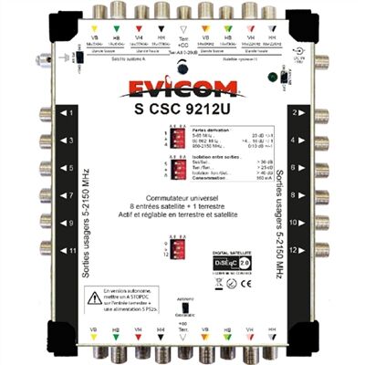 COMMUTATEUR UNIVERSEL CASCADABLE / TERMINAL 9 IN 12 OUT - SCSC9212U