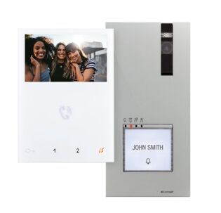 KIT VIDEO 1 APPEL QUADRA AVEC MONITEUR 4,3" MAIN LIBRE TACTILE BM - 8461V/BM