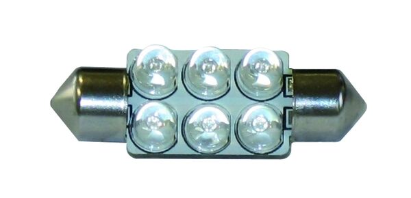 LAMPE NAVETTE LED BLEUE 12V POUR PLATINES URMET - Blister de 2 pi&egrave;ces - 6368