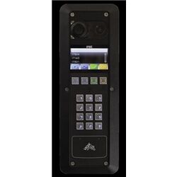 PLATINE DEFIL 2VOICE ZAMAK GD AFFICHEUR + CLAVIER + VIGIK PLAT NOIRE - D83/ZGLPA