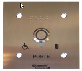 BOUTON INOX LUMINEUX NO/NF FACADE INOX GRAVEE PORTE - BP/203L