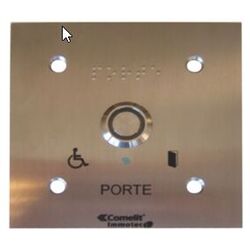 BOUTON INOX LUMINEUX NO/NF FACADE INOX GRAVEE PORTE - BP/203L