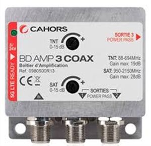 BOITIER D AMPLIFICATION SAT+TERR ( 28/19 DB) POUR BD2RJ45 - 0980500R13